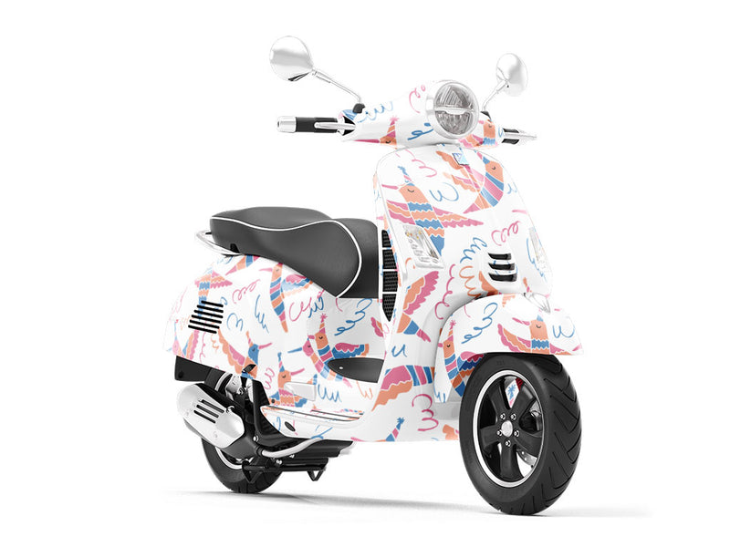 Surprise Party Birds Vespa Scooter Wrap Film