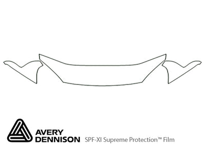 aerio Avery Dennison Clear Bra Hood Precut PPF Diagram