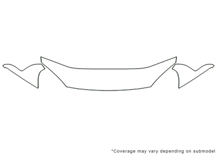 aerio Avery Dennison Clear Bra Hood Precut PPF Diagram