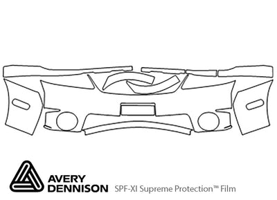 aerio Avery Dennison Clear Bra Bumper Precut PPF Diagram