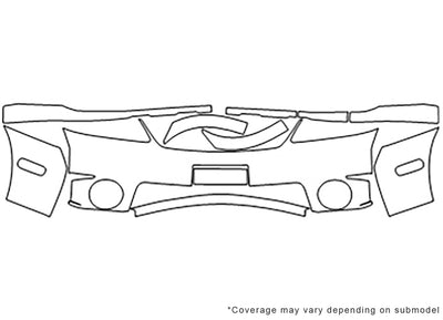 aerio 3M Clear Bra Bumper Precut PPF Diagram