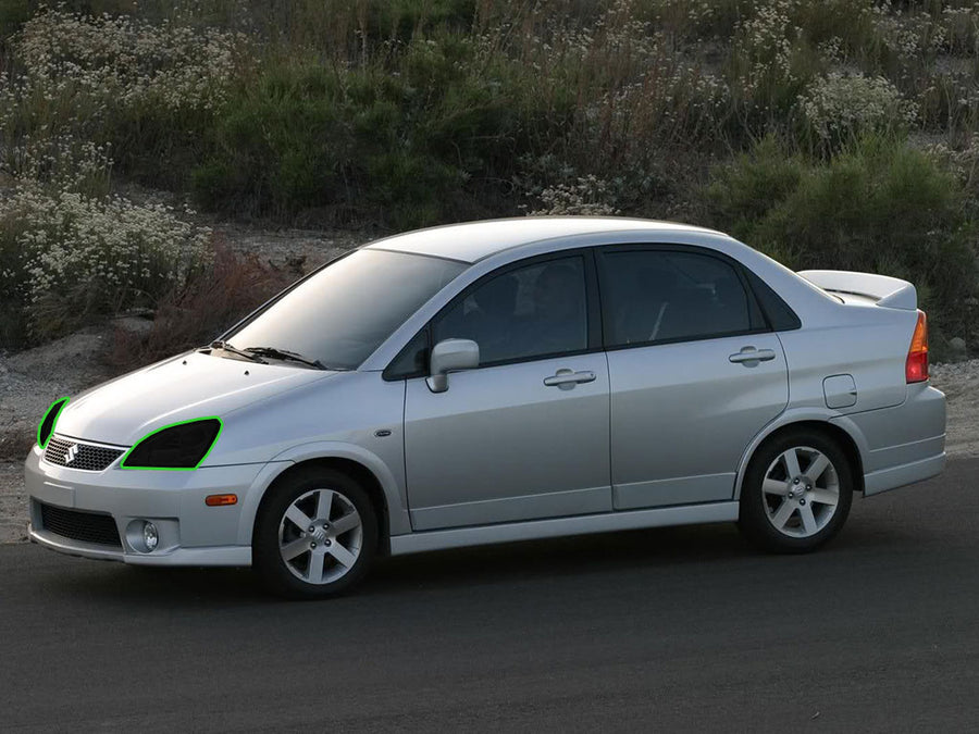 suzuki aerio 2005-2007 Headlight Tint Location