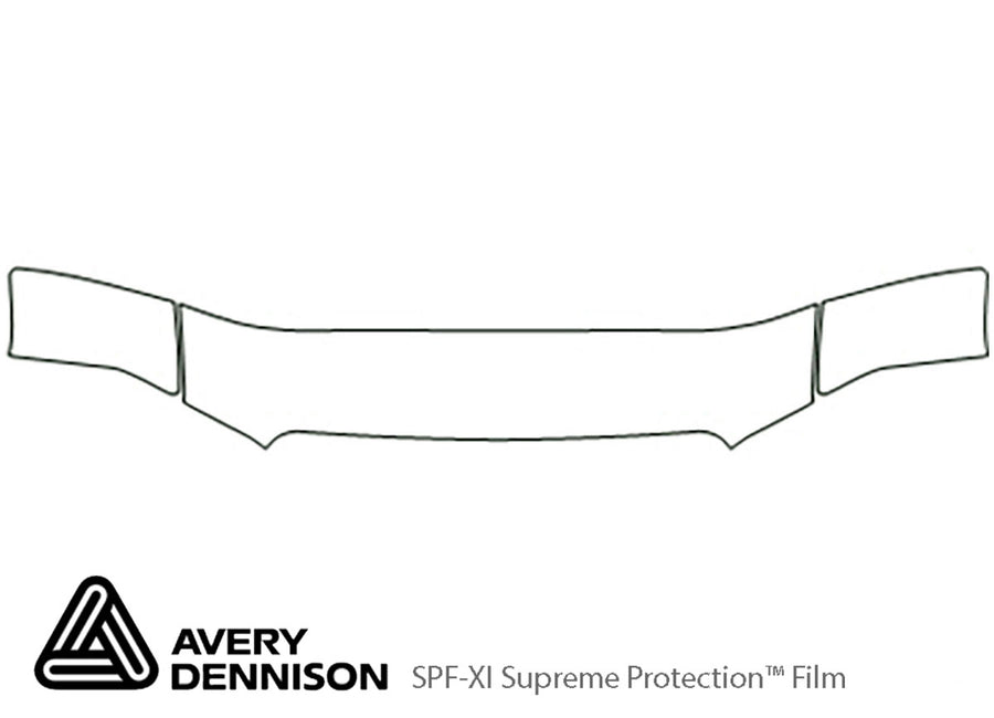 equator Avery Dennison Clear Bra Hood Precut PPF Diagram