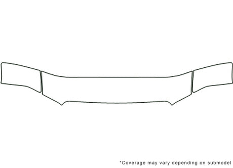 equator Avery Dennison Clear Bra Hood Precut PPF Diagram