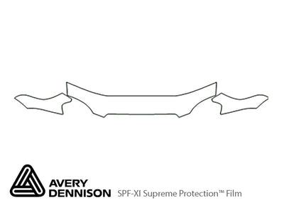 esteem Avery Dennison Clear Bra Hood Precut PPF Diagram