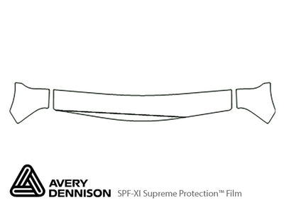 grand vitara Avery Dennison Clear Bra Hood Precut PPF Diagram