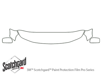 grand vitara 3M Clear Bra Hood Precut PPF Diagram
