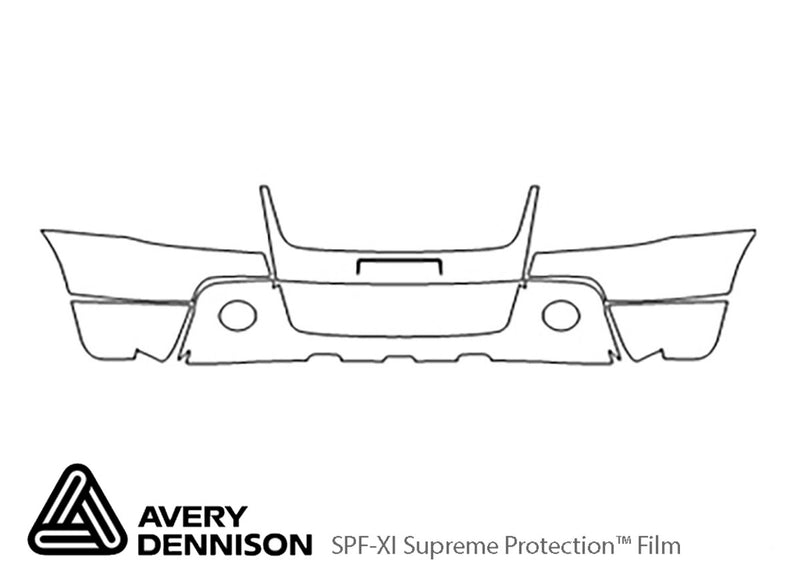 grand vitara Avery Dennison Clear Bra Bumper Precut PPF Diagram