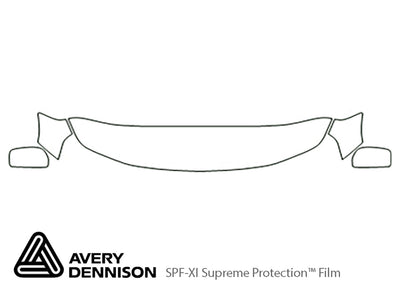 grand vitara Avery Dennison Clear Bra Hood Precut PPF Diagram