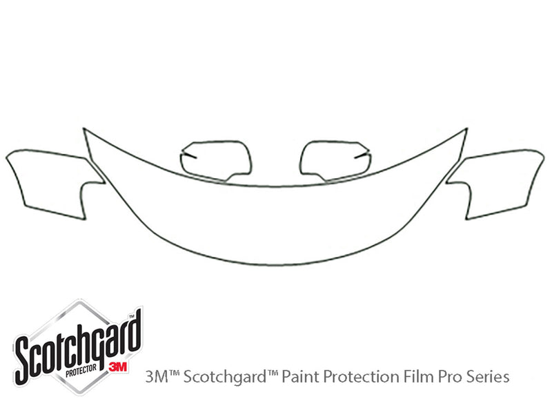 kizashi 3M Clear Bra Hood Precut PPF Diagram