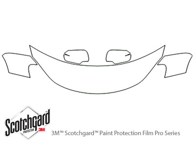 kizashi 3M Clear Bra Hood Precut PPF Diagram