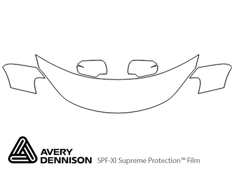 kizashi Avery Dennison Clear Bra Hood Precut PPF Diagram