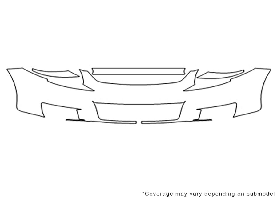 sx4 Avery Dennison Clear Bra Bumper Precut PPF Diagram