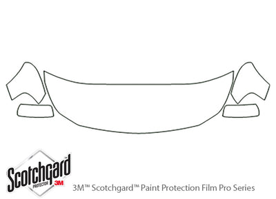 sx4 3M Clear Bra Hood Precut PPF Diagram