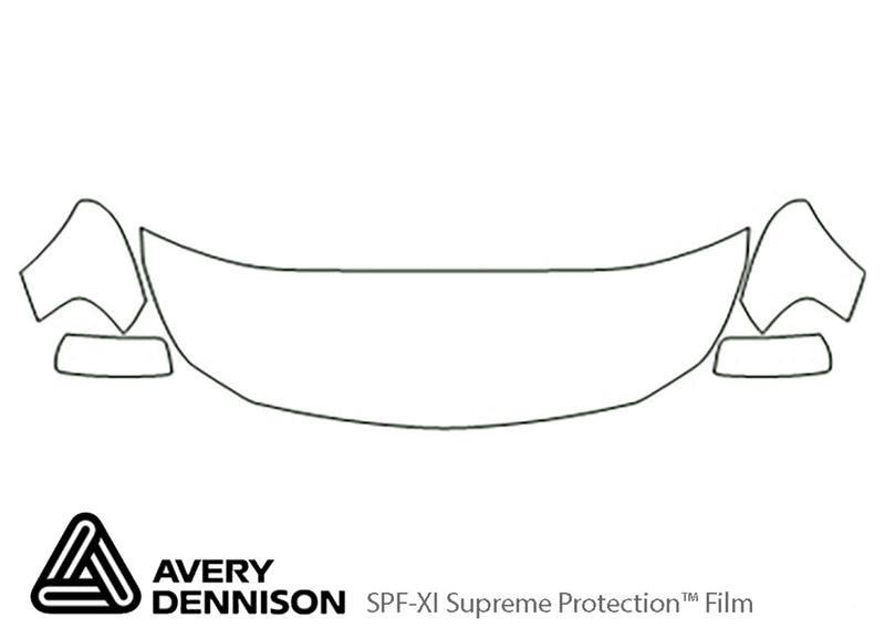 sx4 Avery Dennison Clear Bra Hood Precut PPF Diagram