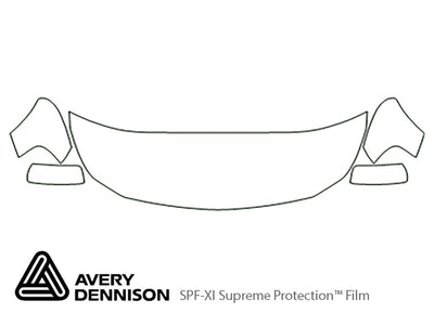 sx4 Avery Dennison Clear Bra Hood Precut PPF Diagram