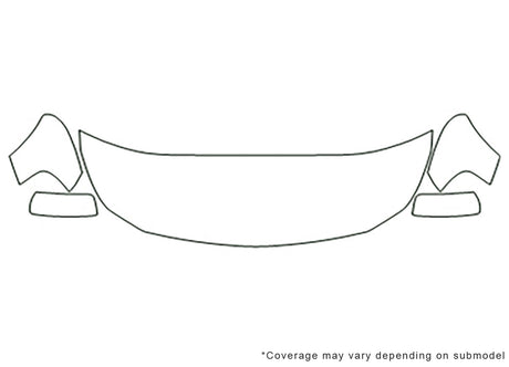 sx4 3M Clear Bra Hood Precut PPF Diagram