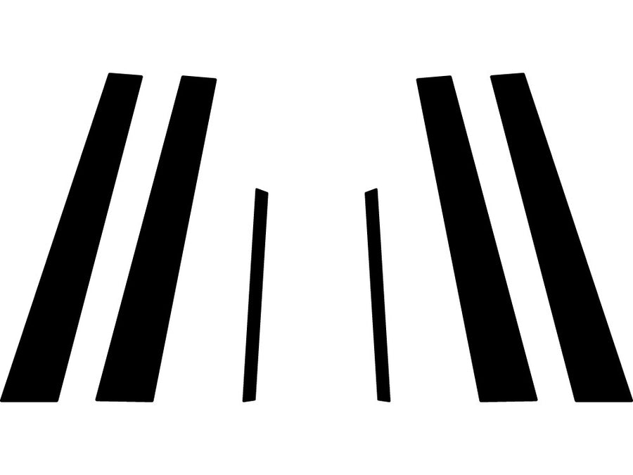 suzuki sx4 2007-2013 Brushed Aluminum Black Pillar Trim Diagram