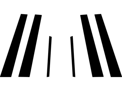 suzuki sx4 2007-2013 Matte Black Pillar Trim Diagram