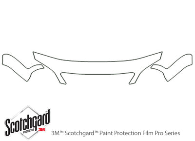verona 3M Clear Bra Hood Precut PPF Diagram