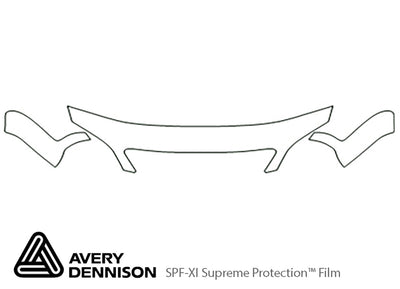 verona Avery Dennison Clear Bra Hood Precut PPF Diagram