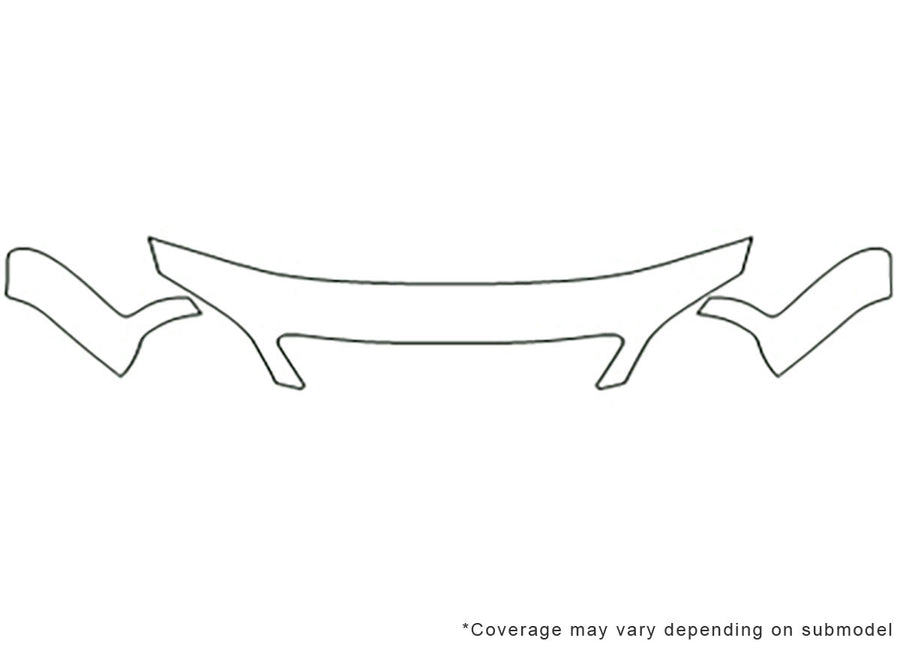 verona 3M Clear Bra Hood Precut PPF Diagram