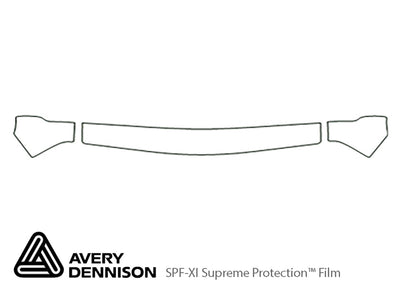 vitara Avery Dennison Clear Bra Hood Precut PPF Diagram
