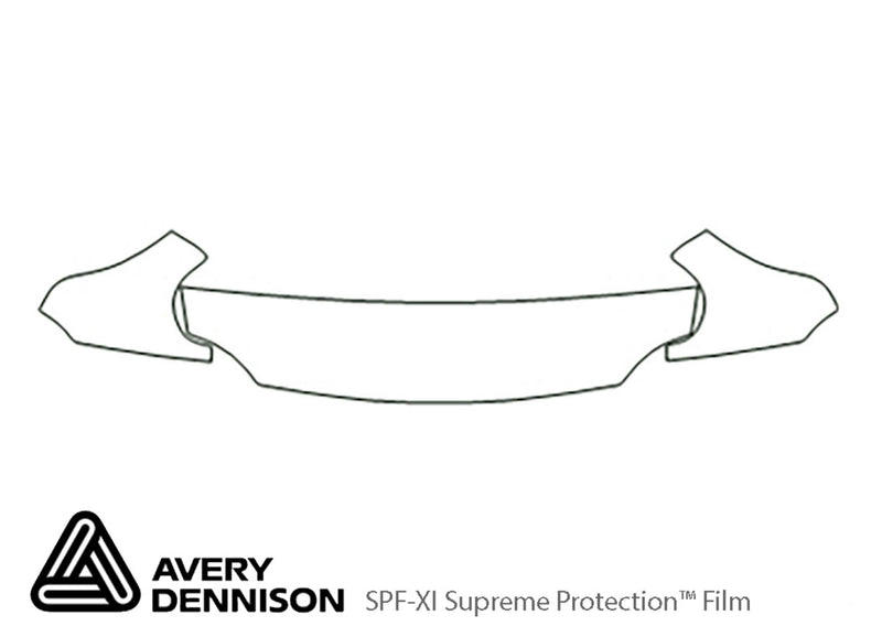 x-90 Avery Dennison Clear Bra Hood Precut PPF Diagram