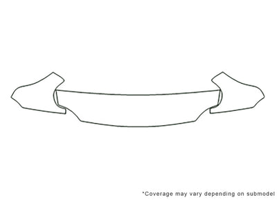 x-90 3M Clear Bra Hood Precut PPF Diagram