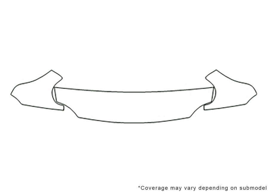 x-90 3M Clear Bra Hood Precut PPF Diagram