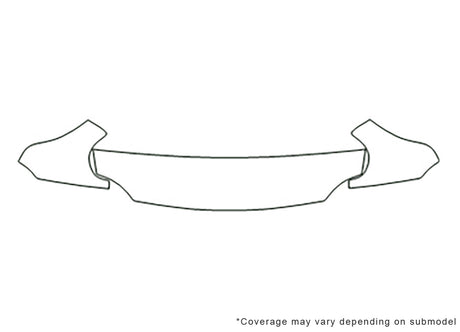 x-90 Avery Dennison Clear Bra Hood Precut PPF Diagram