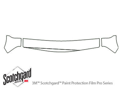 xl-7 3M Clear Bra Hood Precut PPF Diagram