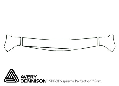 xl-7 Avery Dennison Clear Bra Hood Precut PPF Diagram