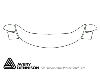 xl-7 Avery Dennison Clear Bra Hood Precut PPF Diagram