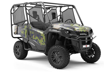 Swamp Flecktarn Camouflage Utility Vehicle Vinyl Wrap