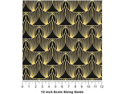 Sweep House Art Deco Vinyl Film Pattern Size 12 inch Scale~Rwraps Sweep House Art Deco Sizing Chart~2