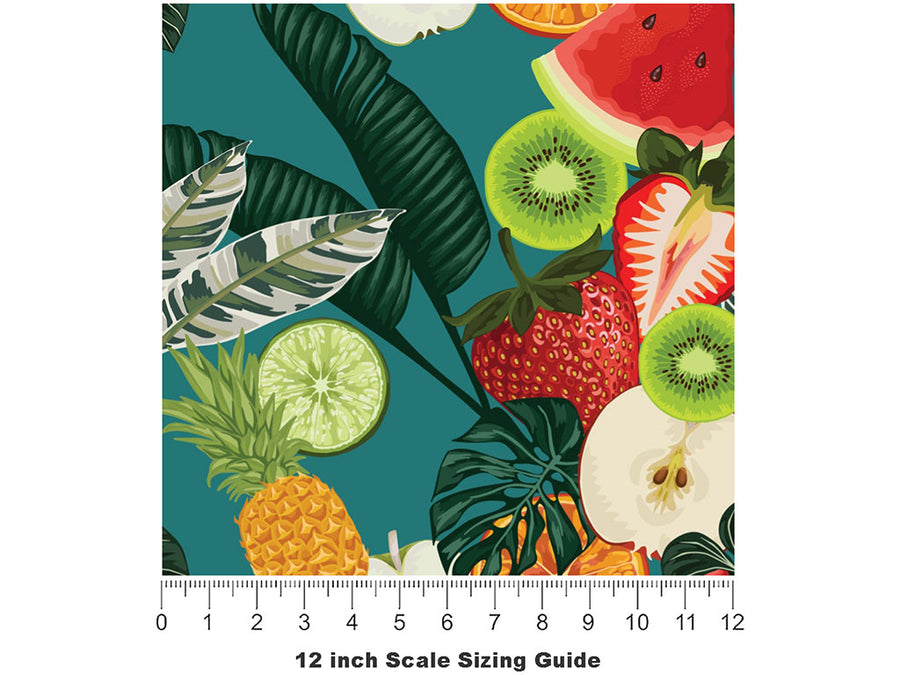 Sweet Ambrosia Fruit Vinyl Film Pattern Size 12 inch Scale~Rwraps Sweet Ambrosia Fruit Sizing Chart~2