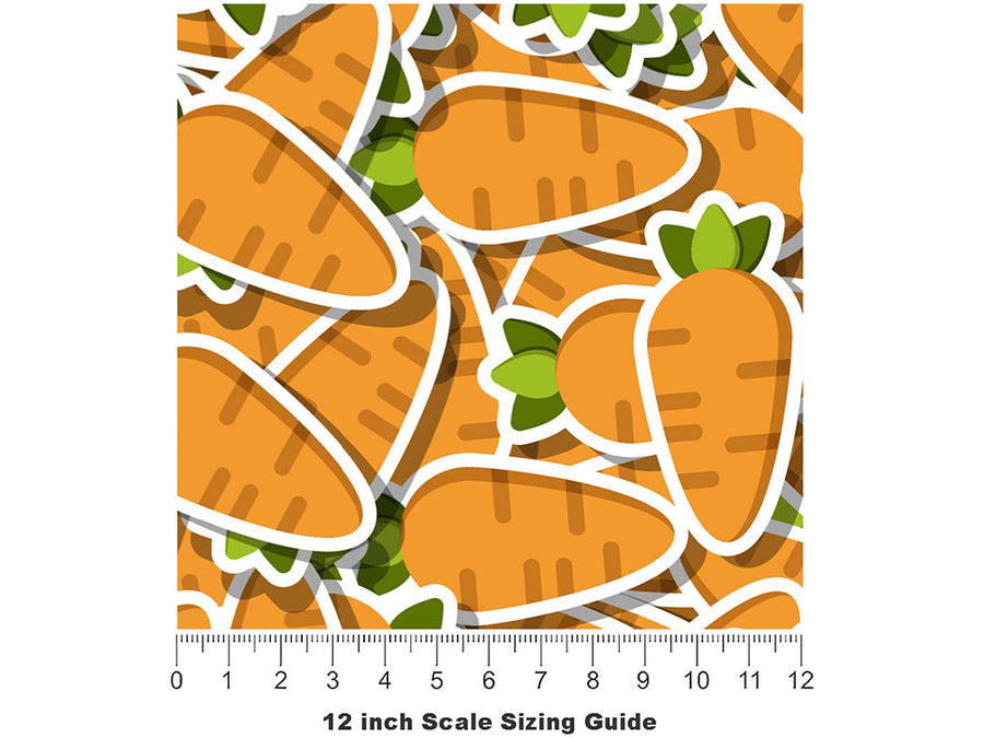 Sweet Babette Vegetable Vinyl Film Pattern Size 12 inch Scale~Rwraps Sweet Babette Vegetable Sizing Chart~2