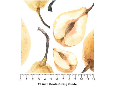 Sweet Bosc Fruit Vinyl Film Pattern Size 12 inch Scale~Rwraps Sweet Bosc Fruit Sizing Chart~2