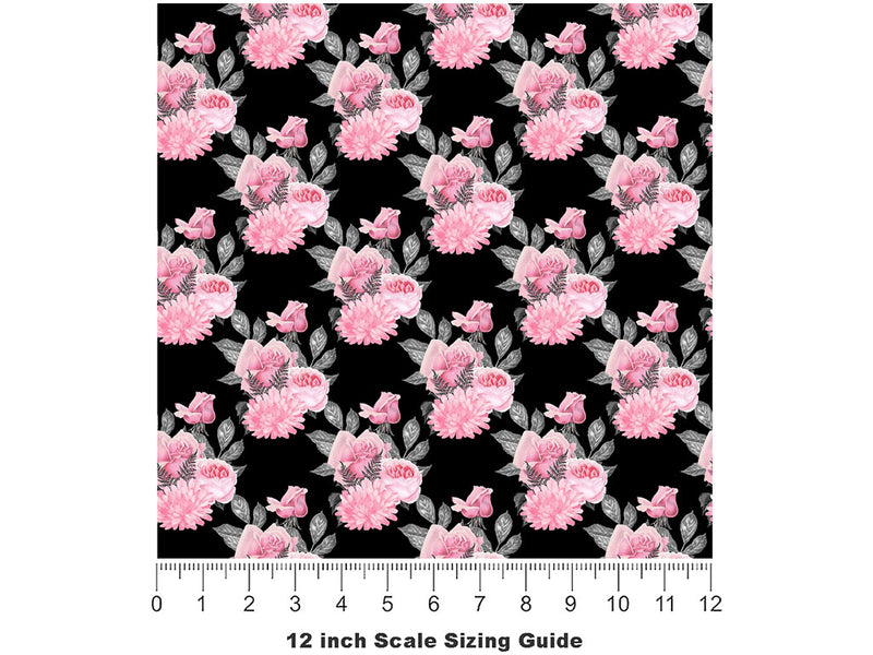 Sweet Darkness Gothic Vinyl Film Pattern Size 12 inch Scale~Rwraps Sweet Darkness Gothic Sizing Chart~2