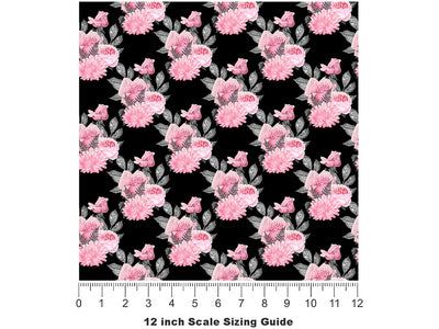 Sweet Darkness Gothic Vinyl Film Pattern Size 12 inch Scale~Rwraps Sweet Darkness Gothic Sizing Chart~2