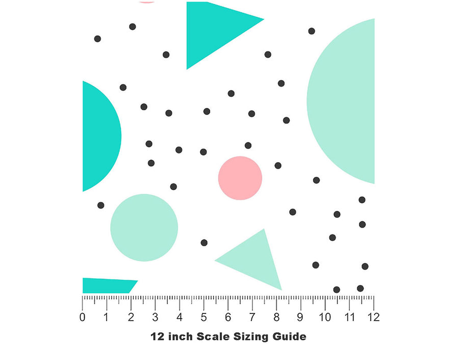 Sweet Dots Abstract Vinyl Film Pattern Size 12 inch Scale~Rwraps Sweet Dots Abstract Sizing Chart~2