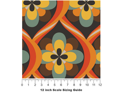 Sweet Groove Retro Vinyl Film Pattern Size 12 inch Scale~Rwraps Sweet Groove Retro Sizing Chart~2