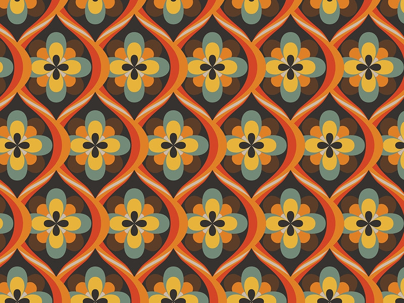 Sweet Groove Retro Vinyl Wrap Pattern~Rwraps Series 914 Digitally Printed Vinyl Wrap~0