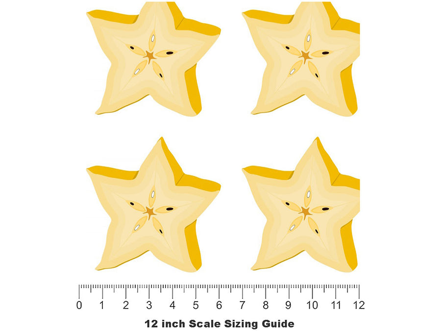 Sweet Hart Fruit Vinyl Film Pattern Size 12 inch Scale~Rwraps Sweet Hart Fruit Sizing Chart~2