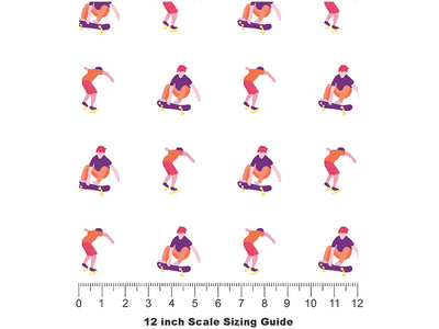 Sweet Kickflip Sport Vinyl Film Pattern Size 12 inch Scale~Rwraps Sweet Kickflip Sport Sizing Chart~2