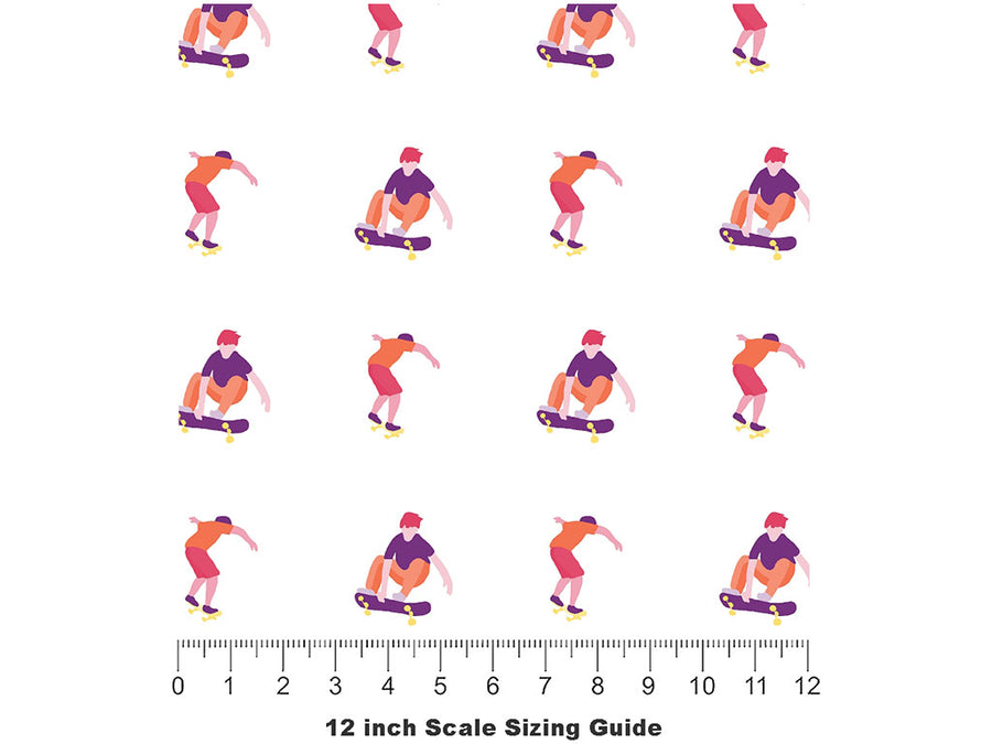 Sweet Kickflip Sport Vinyl Film Pattern Size 12 inch Scale~Rwraps Sweet Kickflip Sport Sizing Chart~2
