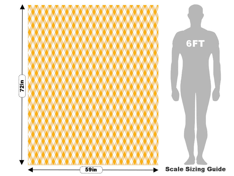 Sweet Marigold Argyle Vehicle Wrap Scale~Rwraps Series 914 Sweet Marigold Argyle Measurements~1