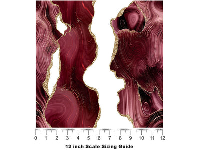Sweet Merlot Gemstone Vinyl Film Pattern Size 12 inch Scale~Rwraps Sweet Merlot Gemstone Sizing Chart~2