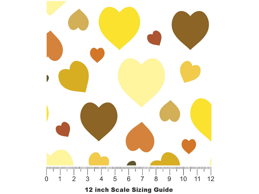 Sweet Nothings Heart Vinyl Film Pattern Size 12 inch Scale~Rwraps Sweet Nothings Heart Sizing Chart~2